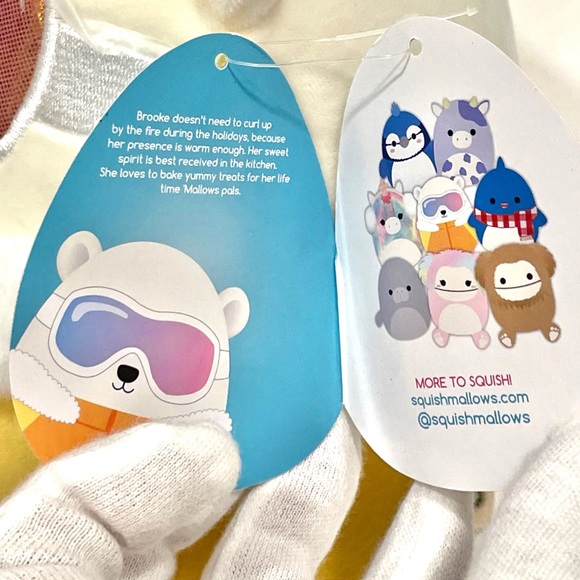 SQUISHMALLOWS Official Kellytoy 8” Brooke Polar Bear w/ Sunglasses Plush Toy NWT - Picture 4 of 7
